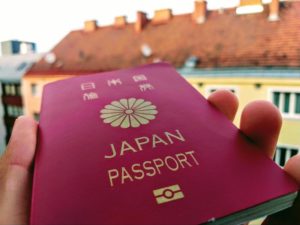 ヨーロッパで日本のパスポート